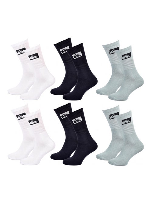 Meias quiksilver cushioned crew - pack de 6 - Kiabi Meias quiksilver cushioned crew - pack de 6 - Kiabi