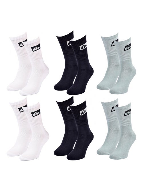 Meias quiksilver cushioned crew - pack de 6 - Kiabi Meias quiksilver cushioned crew - pack de 6 - Kiabi
