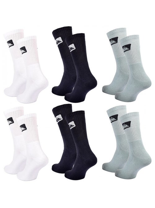 Meias quiksilver cushioned crew - pack de 6 - Kiabi Meias quiksilver cushioned crew - pack de 6 - Kiabi