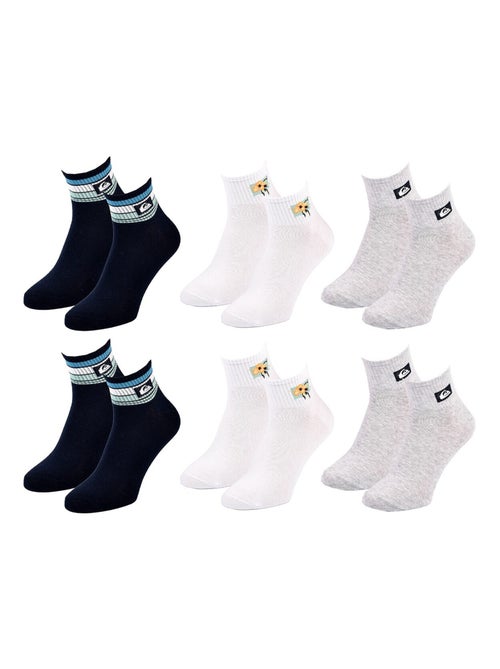 Meias quiksilver quarter - pack de 6 - Kiabi Meias quiksilver quarter - pack de 6 - Kiabi
