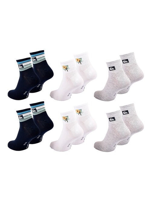 Meias quiksilver quarter - pack de 6 - Kiabi Meias quiksilver quarter - pack de 6 - Kiabi