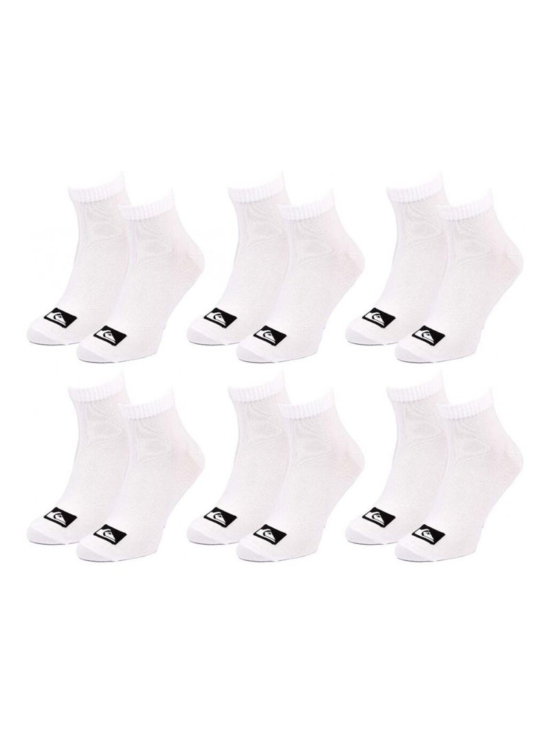 Meias quiksilver quarter - pack de 6 Branco - Kiabi