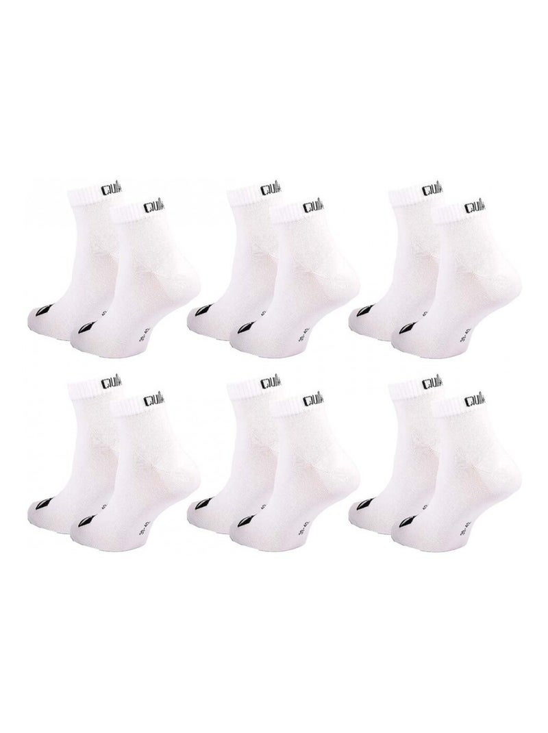 Meias quiksilver quarter - pack de 6 Branco - Kiabi