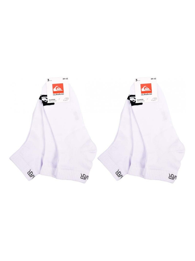 Meias quiksilver quarter - pack de 6 Branco - Kiabi