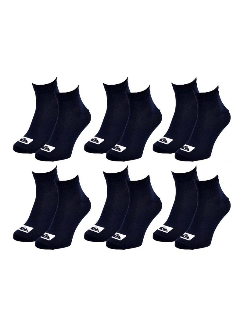 Meias quiksilver quarter - pack de 6 Preto - Kiabi