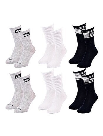 Meias quiksilver regular crew - pack de 6