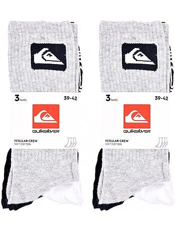 Meias quiksilver regular crew - pack de 6