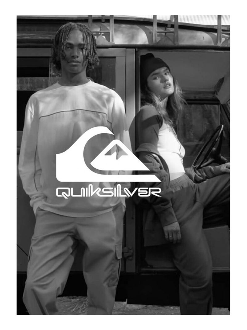 Meias quiksilver sneaker - pack de 6 Preto Cinza Branco - Kiabi