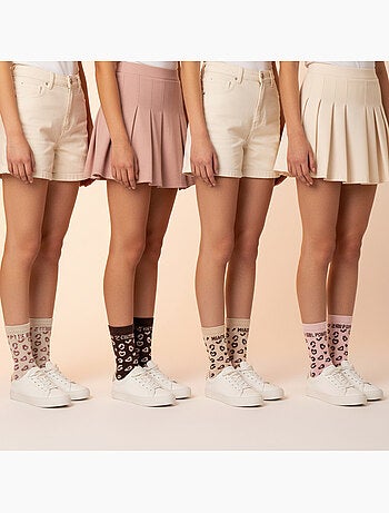Meias rapariga padrão mensagem humorística ozabi pack de 8 pares