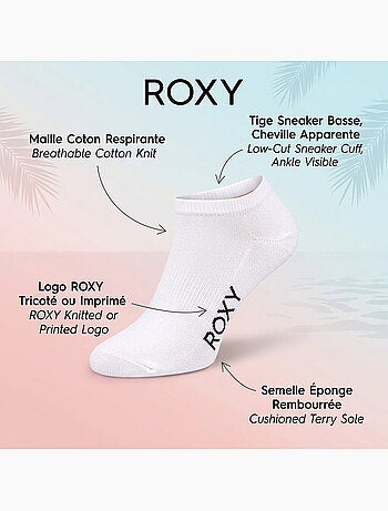 Meias rapariga sneaker pack 6 roxy - algodão respirante