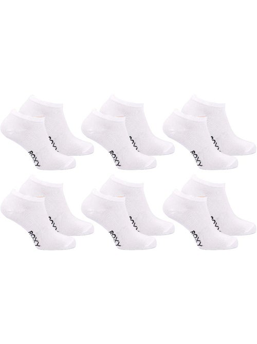 Meias rapariga sneaker pack 6 roxy - algodão respirante - Kiabi Meias rapariga sneaker pack 6 roxy - algodão respirante - Kiabi