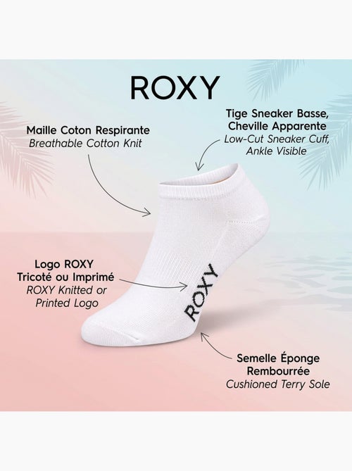 Meias rapariga sneaker pack 6 roxy - algodão respirante - Kiabi Meias rapariga sneaker pack 6 roxy - algodão respirante - Kiabi