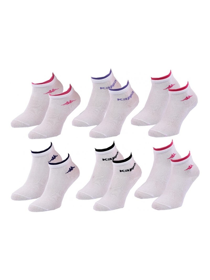 Meias Rapariga VILLE KAPPA - Pack de 6 Branco - Kiabi