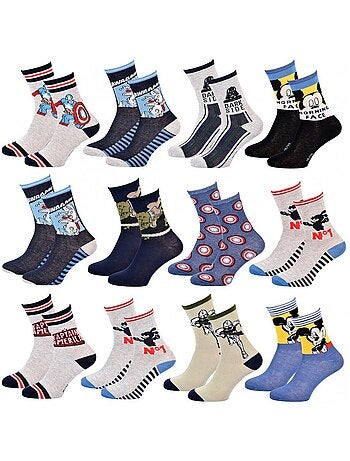 Meias Rapaz Licença PACK DE 12 PARES DISNEY CLASSIC