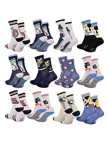 Meias Rapaz Licença PACK DE 12 PARES DISNEY CLASSIC