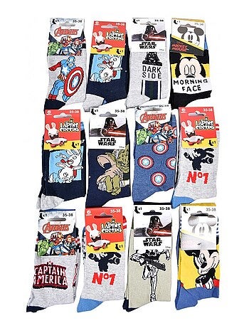 Meias Rapaz Licença PACK DE 12 PARES DISNEY CLASSIC