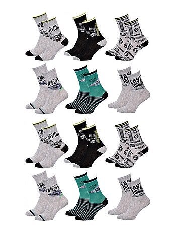 Meias Rapaz Licença PACK DE 12 PARES FAST AND FURIOUS