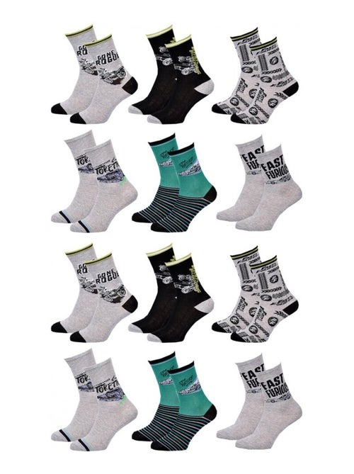 Meias Rapaz Licença PACK DE 12 PARES FAST AND FURIOUS - Kiabi Meias Rapaz Licença PACK DE 12 PARES FAST AND FURIOUS - Kiabi