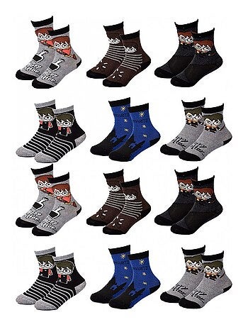 Meias Rapaz Licença PACK DE 12 PARES HARRY POTTER