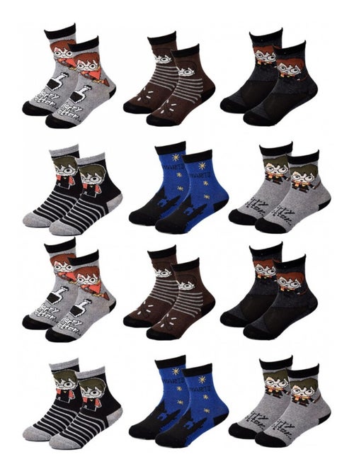 Meias Rapaz Licença PACK DE 12 PARES HARRY POTTER - Kiabi Meias Rapaz Licença PACK DE 12 PARES HARRY POTTER - Kiabi