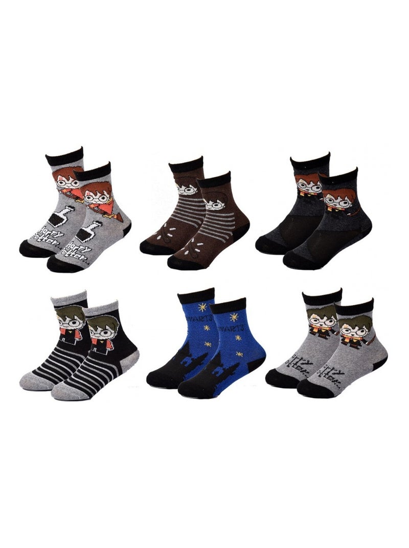 Meias Rapaz Licença PACK DE 12 PARES HARRY POTTER Preto Multicolorido Azul - Kiabi