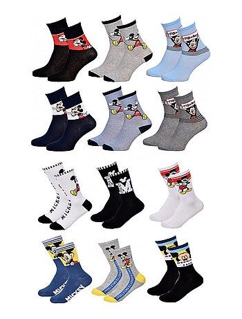 Meias Rapaz Licença PACK DE 12 PARES MICKEY