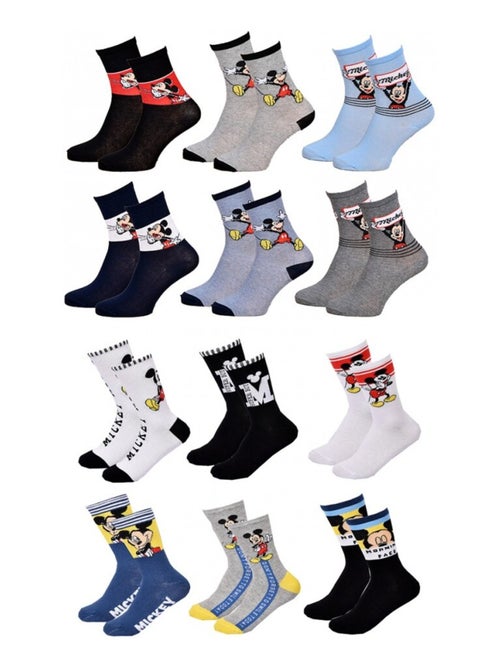Meias Rapaz Licença PACK DE 12 PARES MICKEY - Kiabi Meias Rapaz Licença PACK DE 12 PARES MICKEY - Kiabi