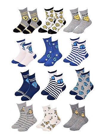 Meias Rapaz Licença PACK DE 12 PARES MONSIEUR MADAME