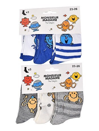 Meias Rapaz Licença PACK DE 12 PARES MONSIEUR MADAME