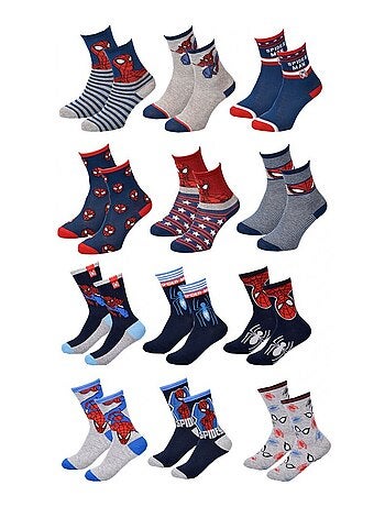 Meias Rapaz Licença PACK DE 12 PARES SPIDER-MAN