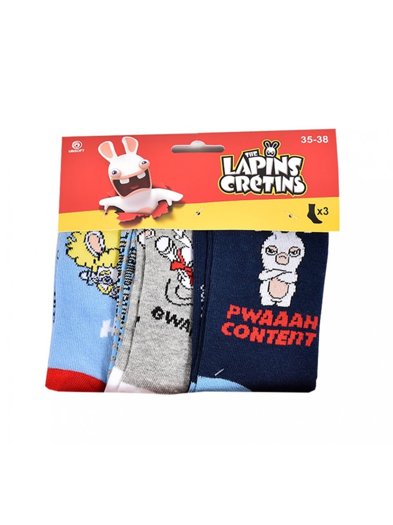 Meias Rapaz Licença PACK DE 3 PARES Azul Azul-céu Branco - Kiabi