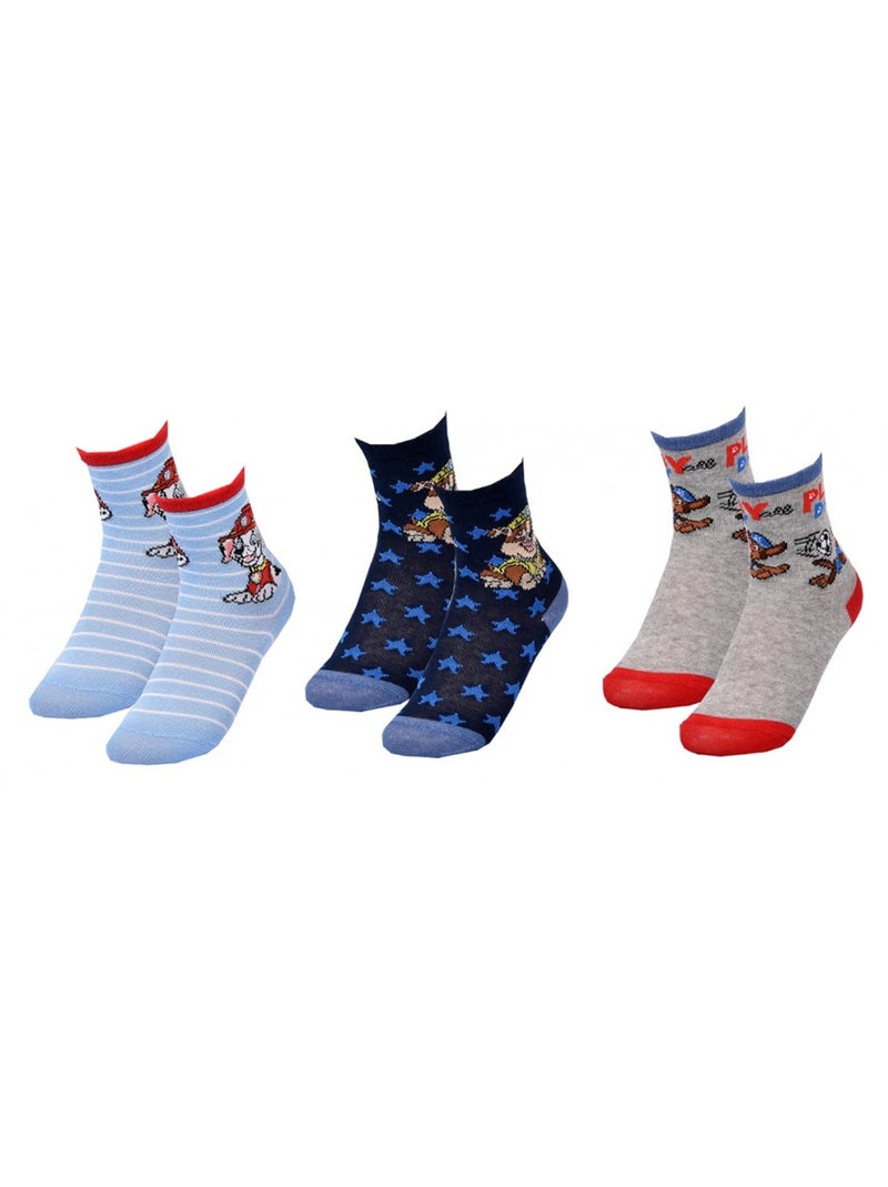 Meias Rapaz Licença PACK DE 3 PARES Azul Vermelho Cinza - Kiabi