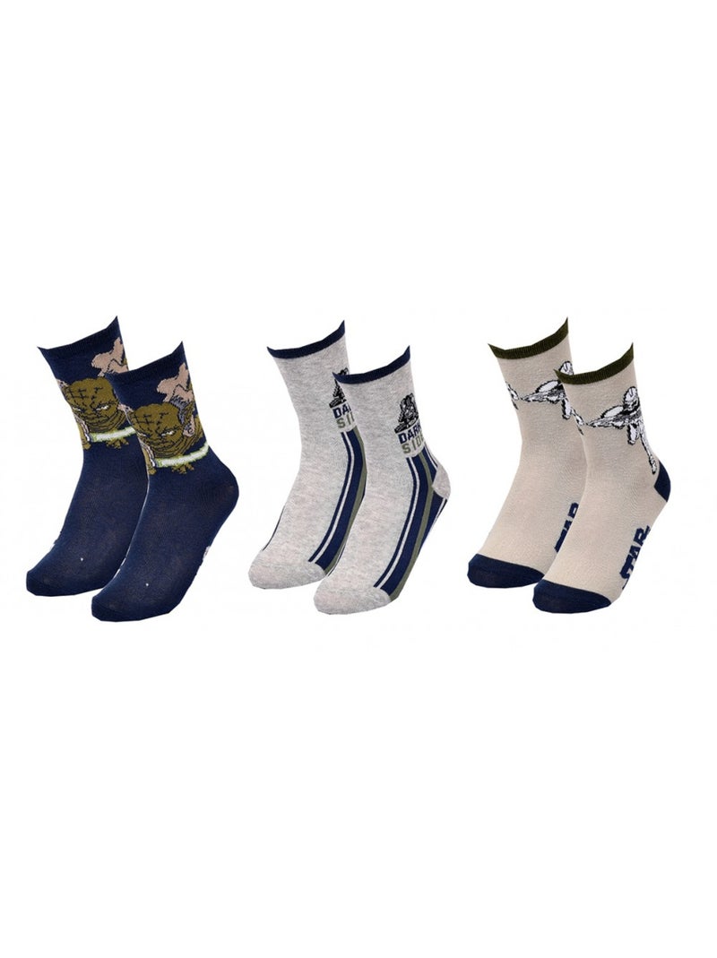 Meias Rapaz Licença PACK DE 3 PARES Cinza taupe - Kiabi