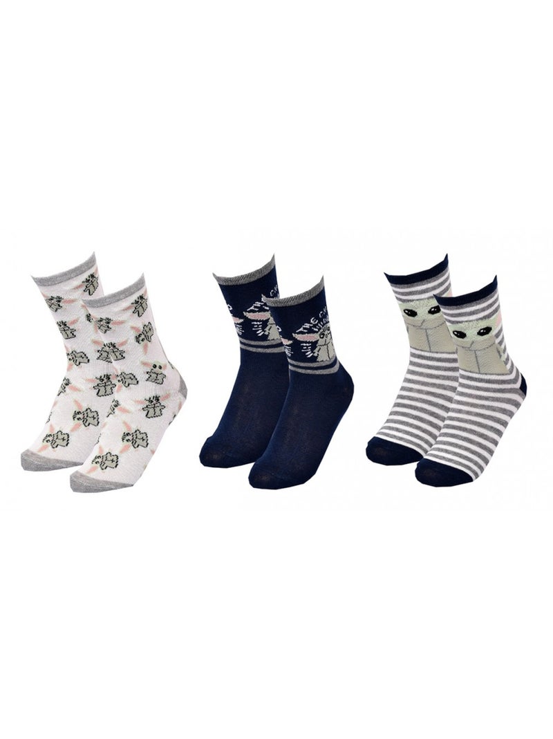 Meias Rapaz Licença PACK DE 3 PARES Cinza-verde claro azul - Kiabi