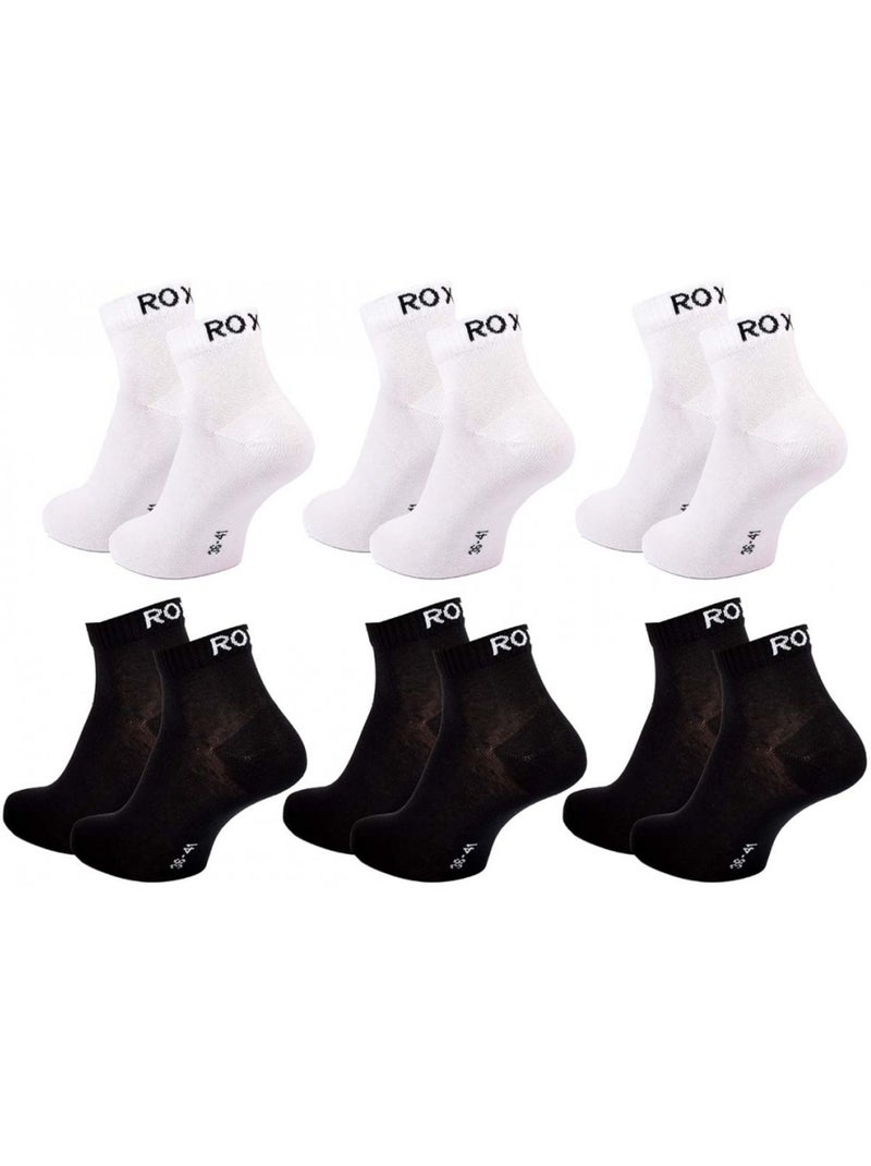 Meias roxy quarter - pack de 6 Multicolorido - Kiabi
