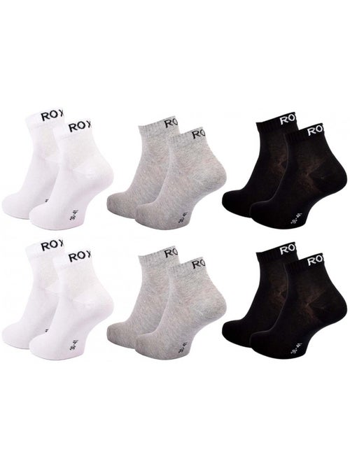 Meias roxy quarter - pack de 6 - Kiabi Meias roxy quarter - pack de 6 - Kiabi