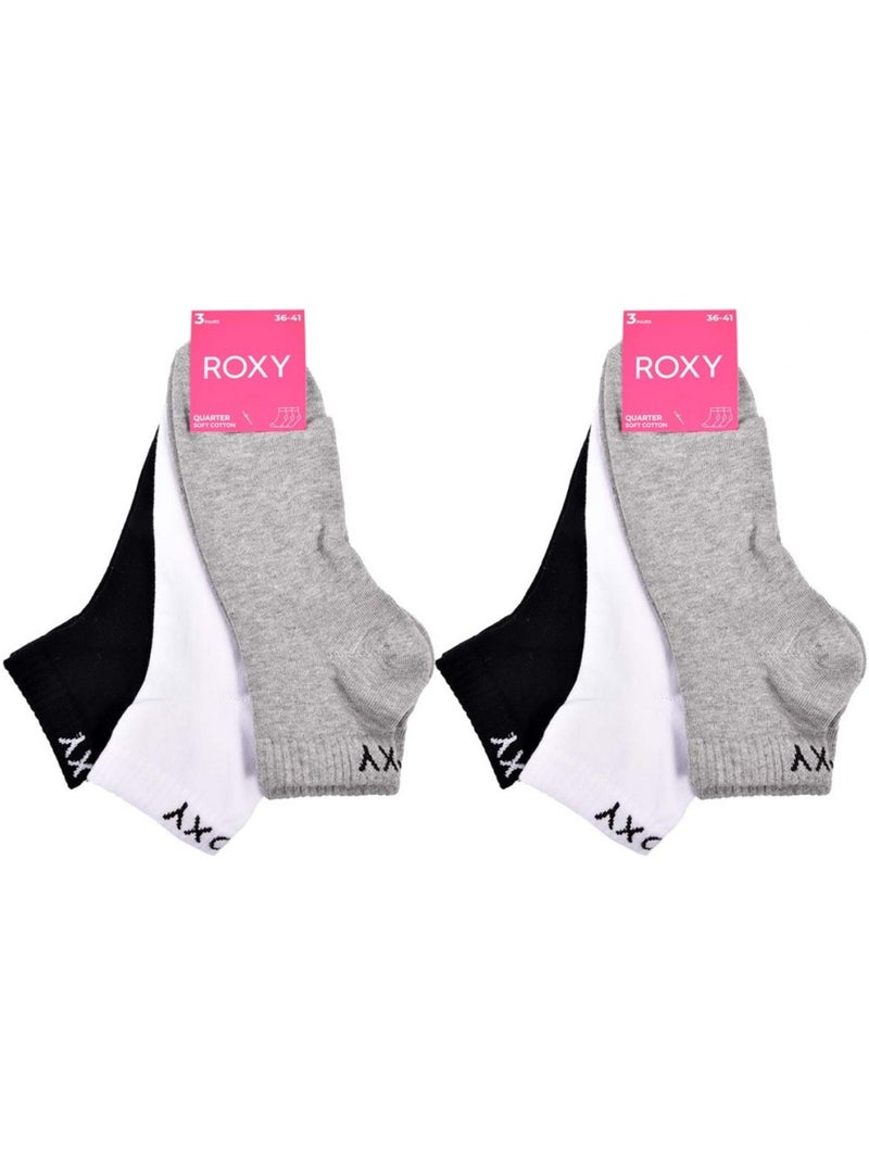Meias roxy quarter - pack de 6 Multicolorido - Kiabi