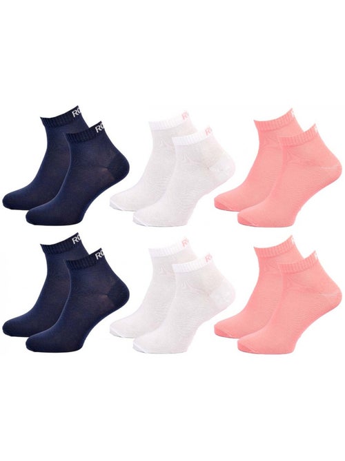 Meias roxy quarter - pack de 6 - Kiabi Meias roxy quarter - pack de 6 - Kiabi