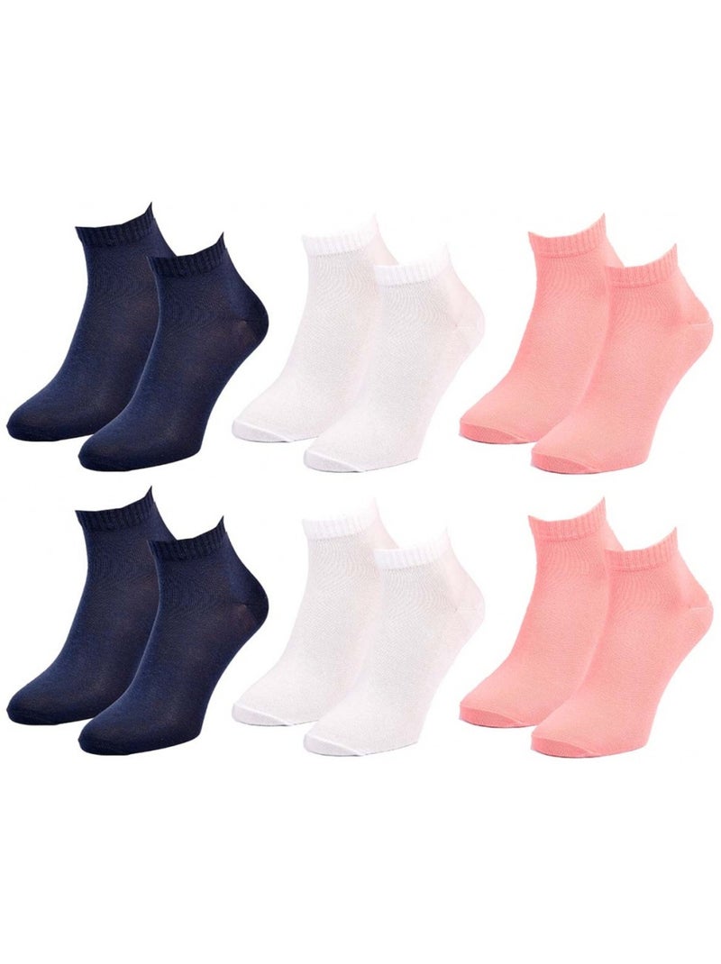 Meias roxy quarter - pack de 6 Multicolorido - Kiabi