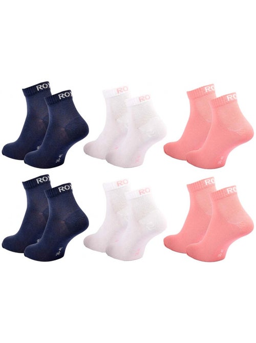 Meias roxy quarter - pack de 6 - Kiabi Meias roxy quarter - pack de 6 - Kiabi