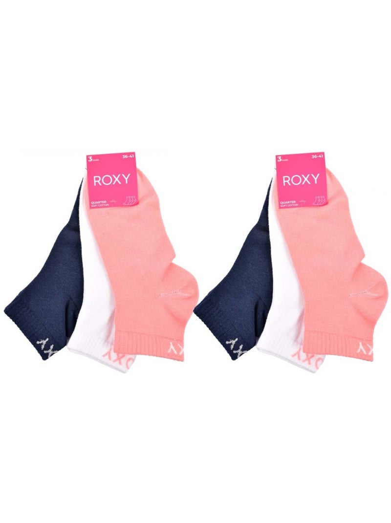 Meias roxy quarter - pack de 6 Multicolorido - Kiabi