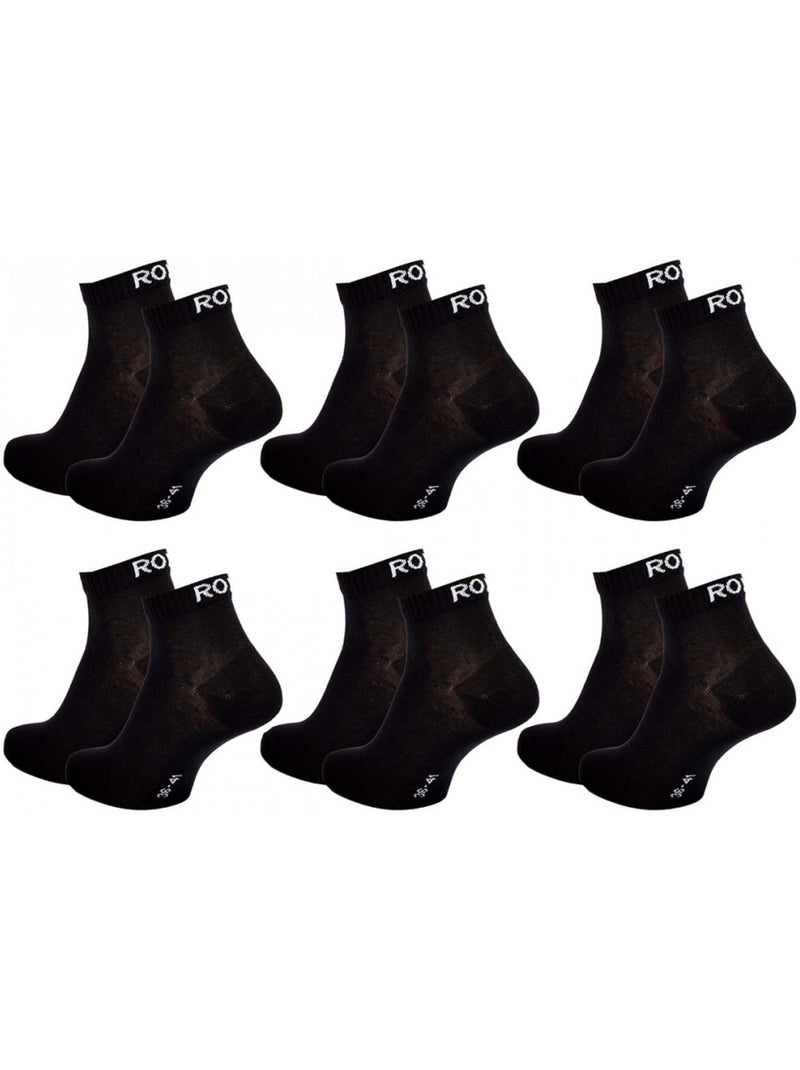 Meias roxy quarter - pack de 6 Multicolorido - Kiabi