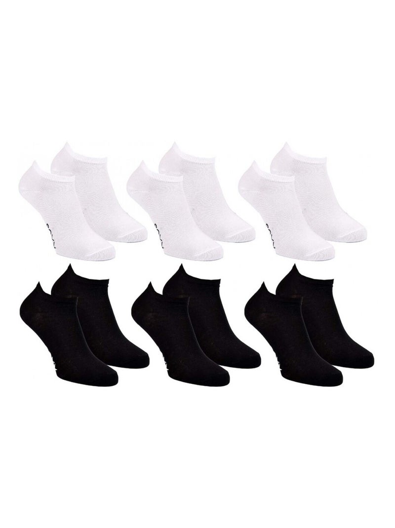 Meias roxy sneaker - pack de 6 Branco Preto - Kiabi