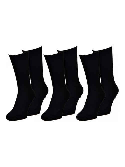 Meias sem elástico homem pernas sensíveis - pack de 3 - Kiabi Meias sem elástico homem pernas sensíveis - pack de 3 - Kiabi