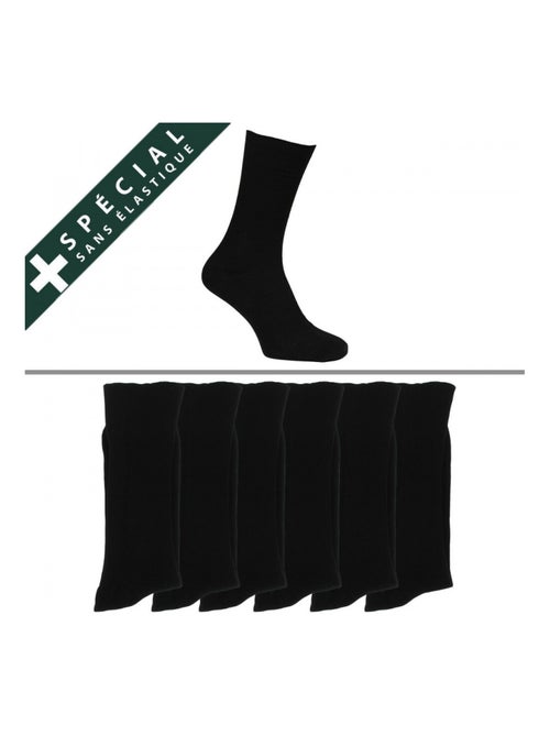 Meias sem elástico homem pernas sensíveis - pack de 6 - Kiabi Meias sem elástico homem pernas sensíveis - pack de 6 - Kiabi