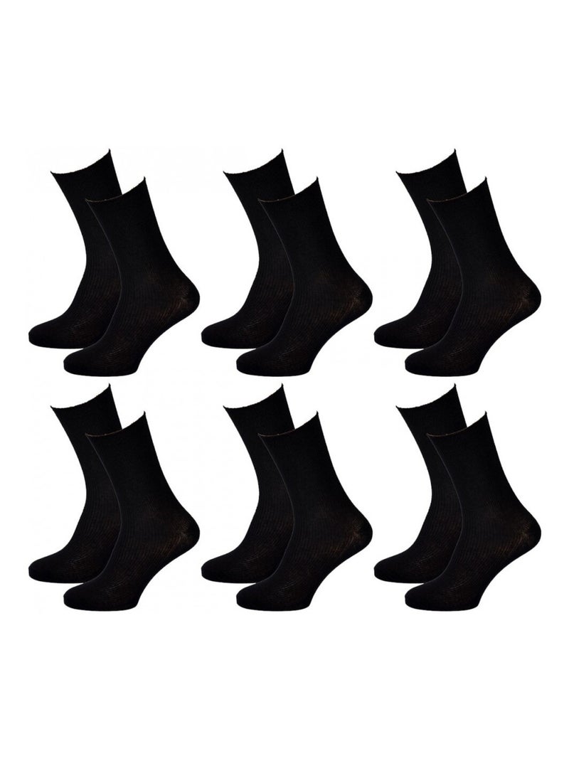 Meias sem elastico mulher Pernas sensíveis - Pack de 12 Preto Cinza-antracite Azul - Kiabi
