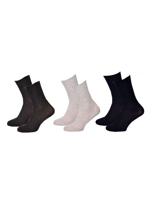 Meias sem elastico mulher Pernas sensíveis - Pack de 6 - Kiabi Meias sem elastico mulher Pernas sensíveis - Pack de 6 - Kiabi