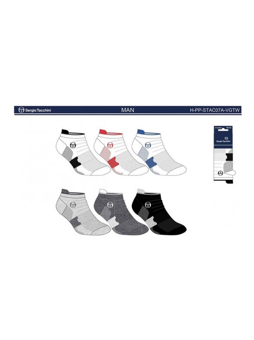 Meias sergio tacchini - pack de 6 - Kiabi Meias sergio tacchini - pack de 6 - Kiabi