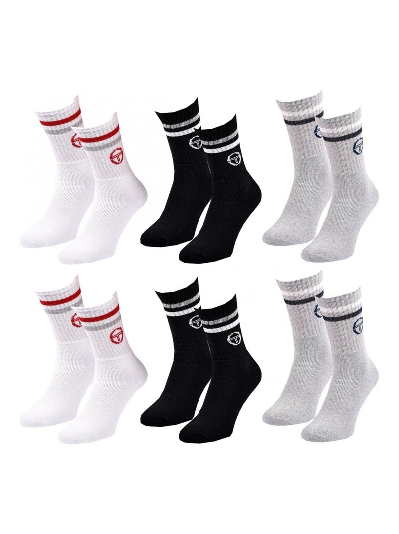 Meias Sergio Tacchini - Pack de 6 Multicolorido - Kiabi
