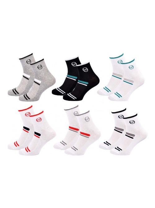 Meias sergio tacchini quarter - pack de 6 - Kiabi Meias sergio tacchini quarter - pack de 6 - Kiabi